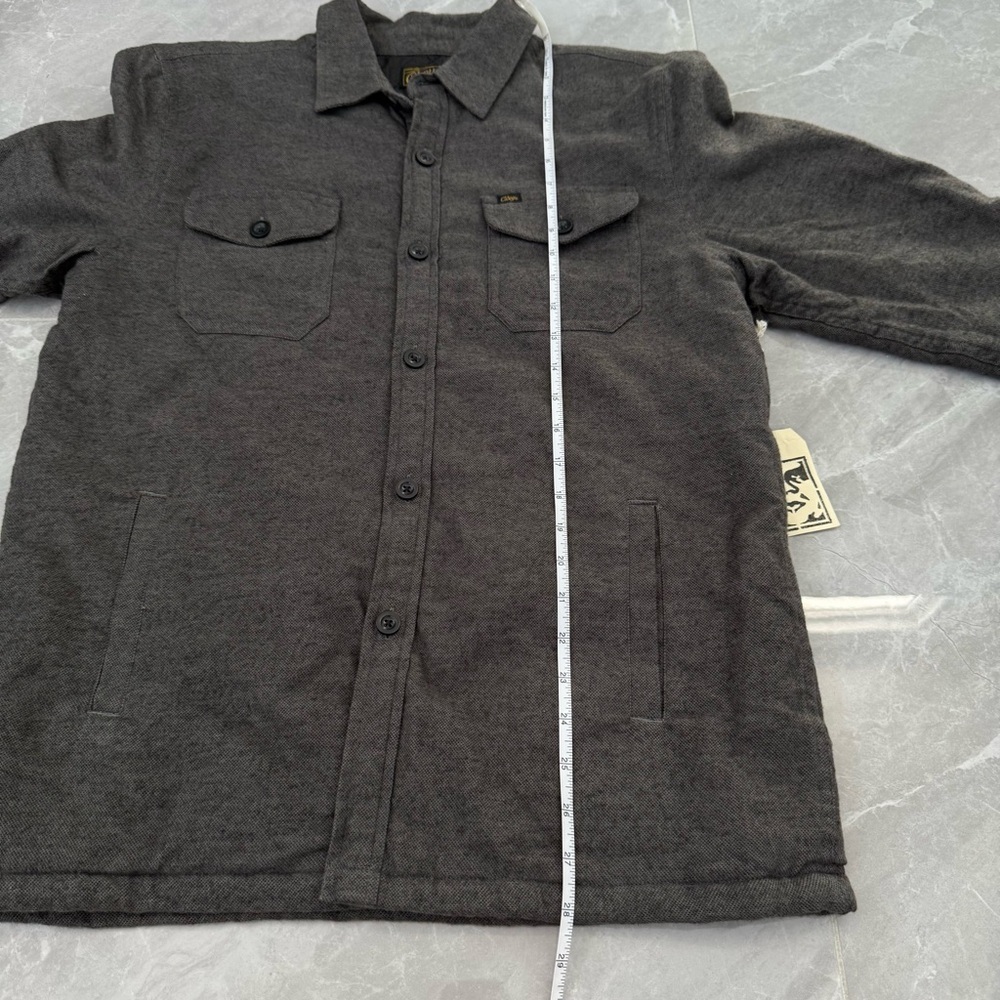 Men’s Obey Field Master Quilted Lined Flannel Button Up Jacket Size Small - Picture 16 of 16
